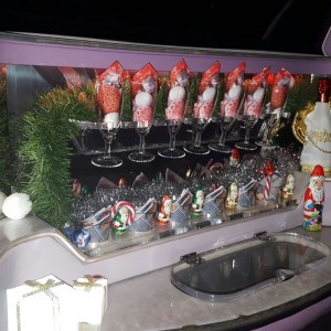 Weihnachtsfeier in einer Stretchlimousine